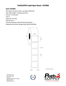 Slide Label, 0.963"x0.865", Xylene & Chemical Resistant